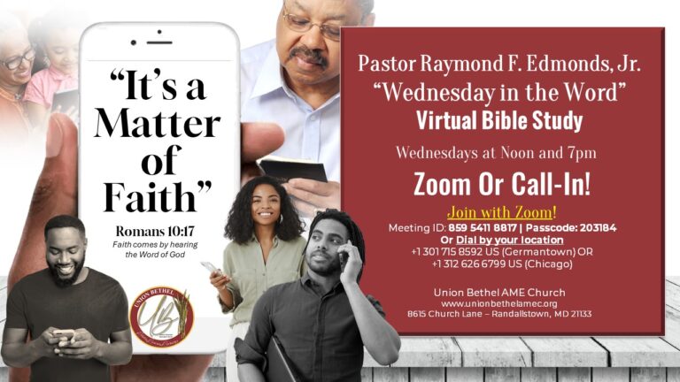 Wednesday in the Word Bible Study with Pastor Edmonds