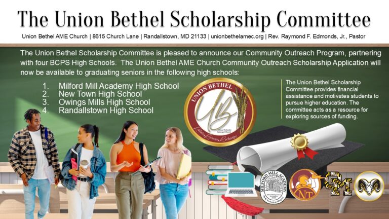 Union Bethel Community Outreach Scholarship Program