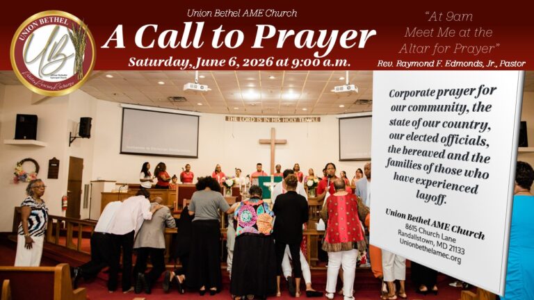 Call to Prayer with Pastor Raymond F. Edmonds, Jr.