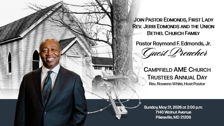 Pastor Edmonds Speaking Engagement at Campfield AME Church