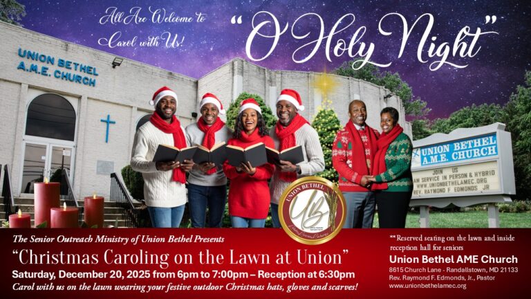 Christmas Caroling on the Lawn of Union Bethel