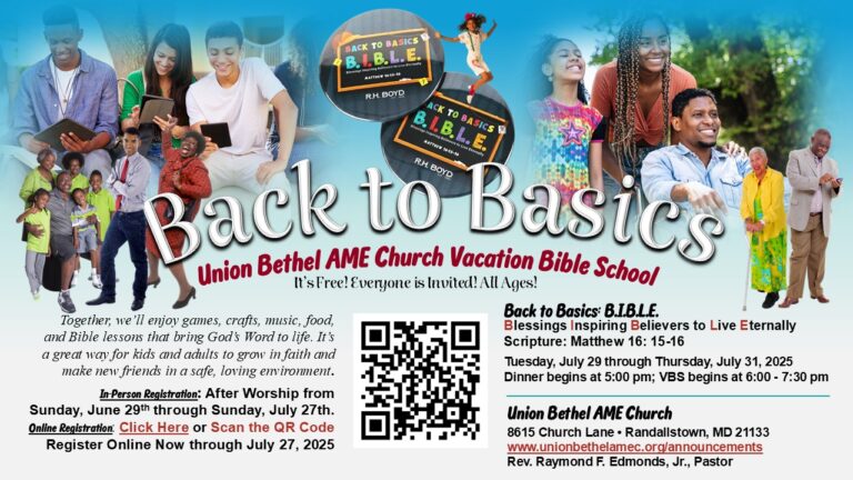 Vacation Bible School July 29-31, 2025