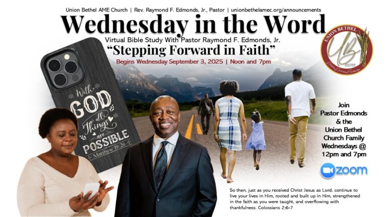 Wednesday in the Word Virtual Bible Study with Pastor Edmonds